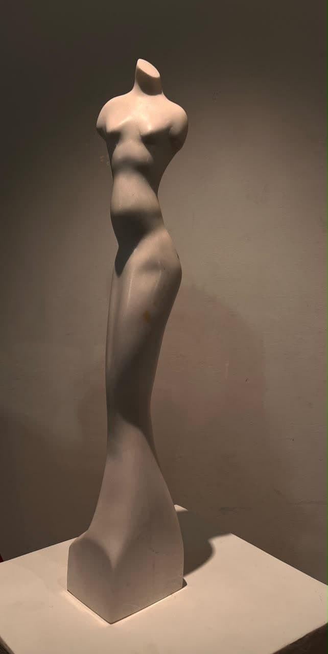 The Long Turn, Hand-carved Carrara marble